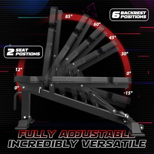 2200lbs Squat Rack with LAT-Pull Down System & Cable Crossover Machine with Adjustable Weight Bench Z2094