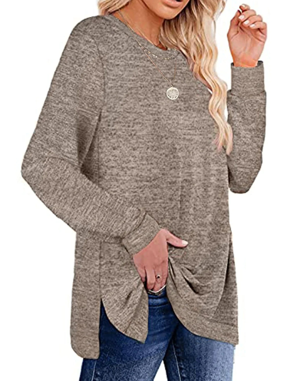 Color Block Long Sleeve Sweatshirt J3473