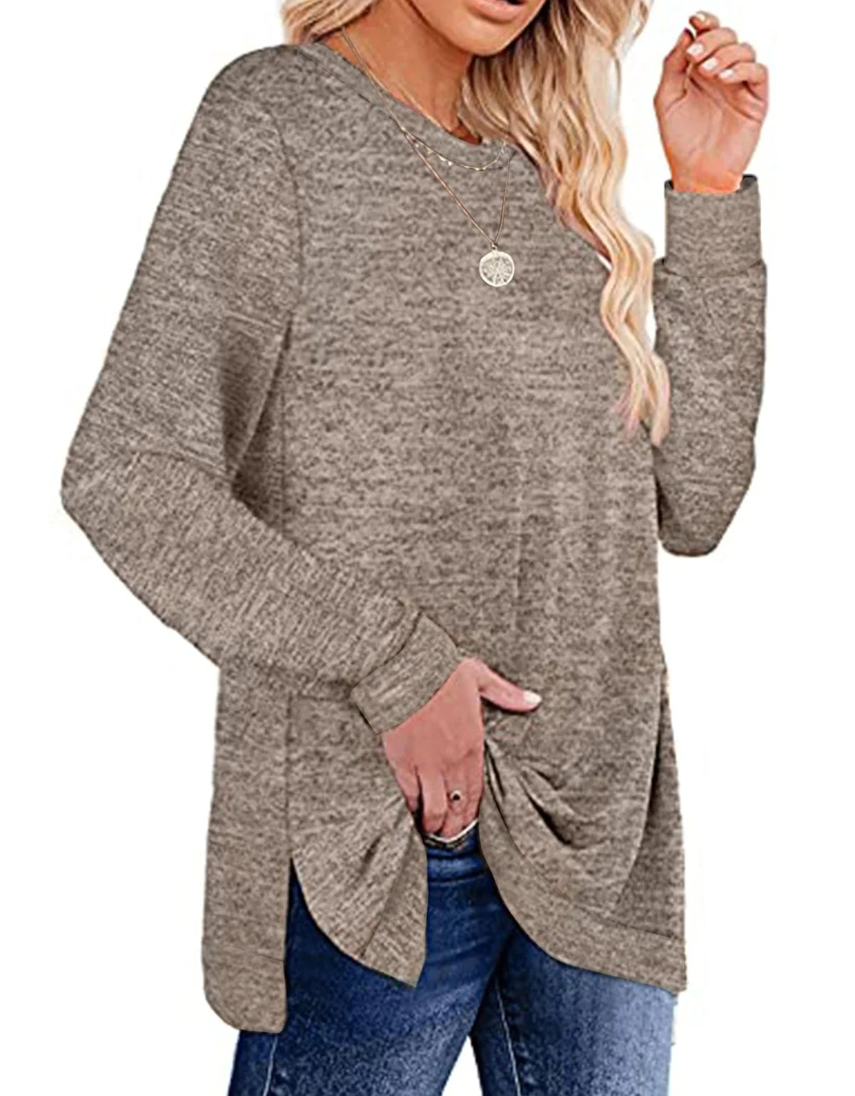 Color Block Long Sleeve Sweatshirt J3473