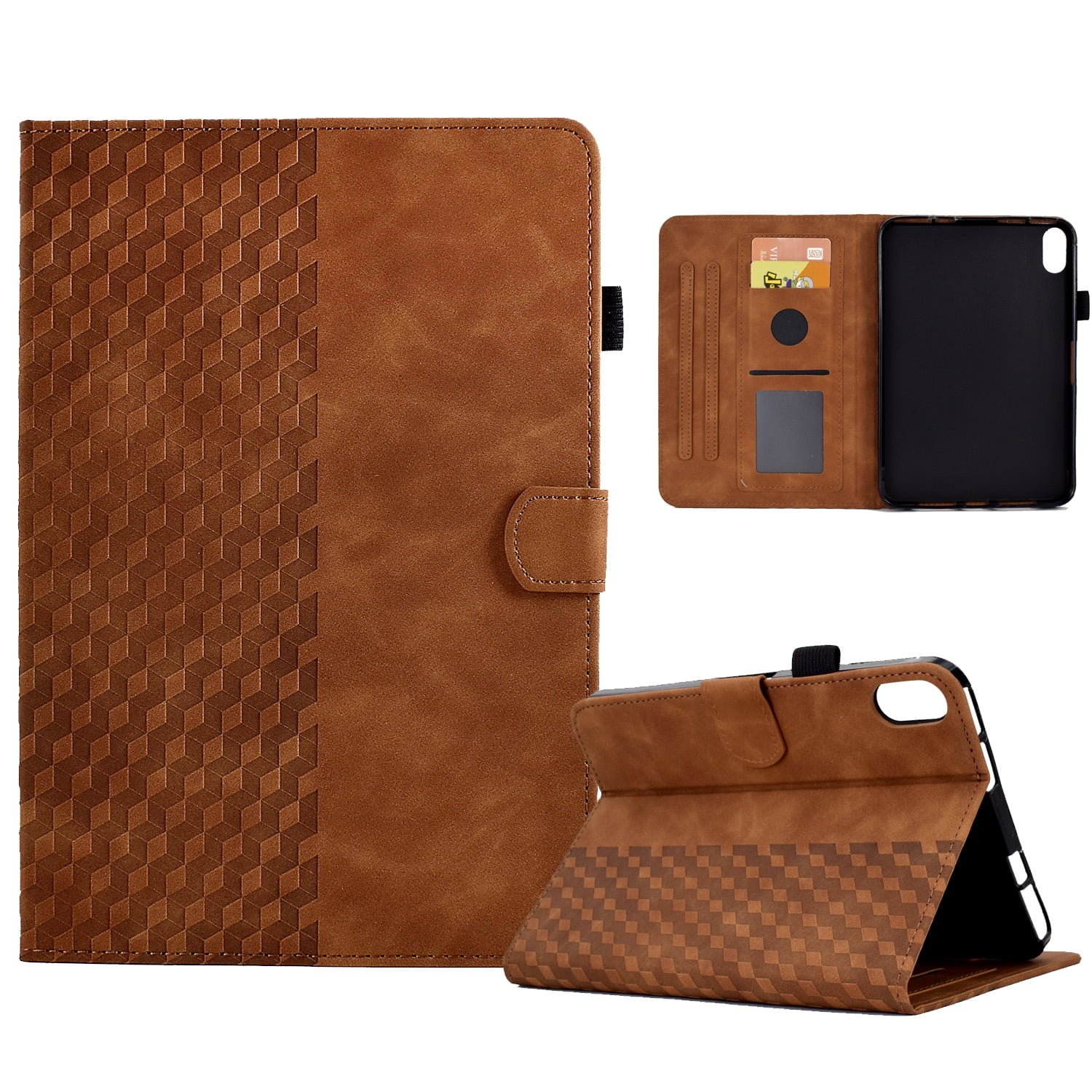 Brown PU Leather Folio Case for iPad 10th Gen 10.9" 2022 V19774