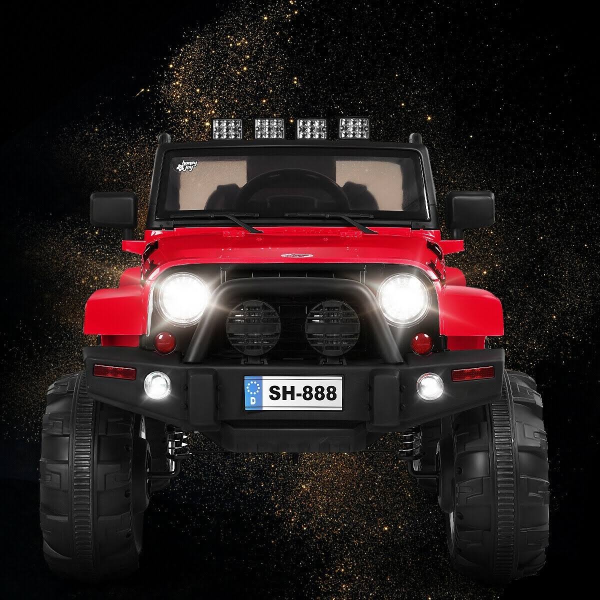 12V Red Kids Remote Control Riding Truck Car with LED Lights I272727