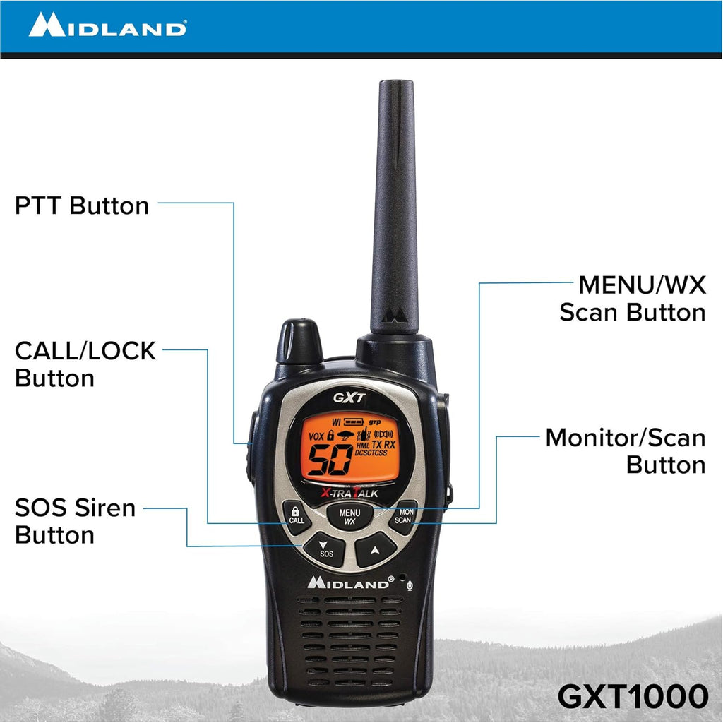 12 Radios GMRS Walkie Talkie with NOAA Weather Alert G582