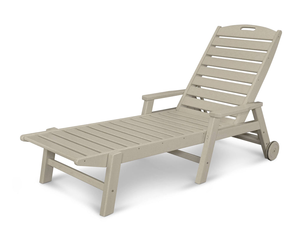 Nautical Chaise with Arms & Wheels Z90187