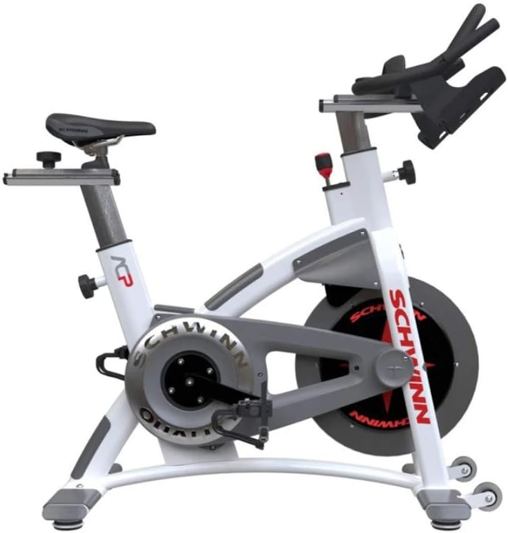 White Indoor Bike with Carbon Blue Belt Drive O6198