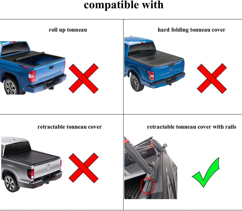 Universal Adjustable-Height Aluminum Truck Bed Rack with Side Rails X407706