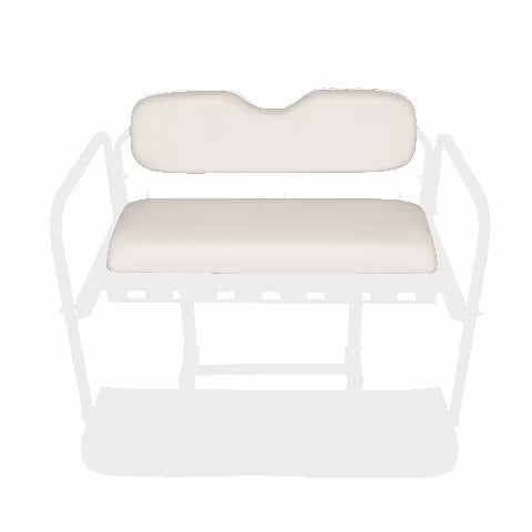 White Golf Cart Rear Flip Seat Replacement Cushion Set B3333