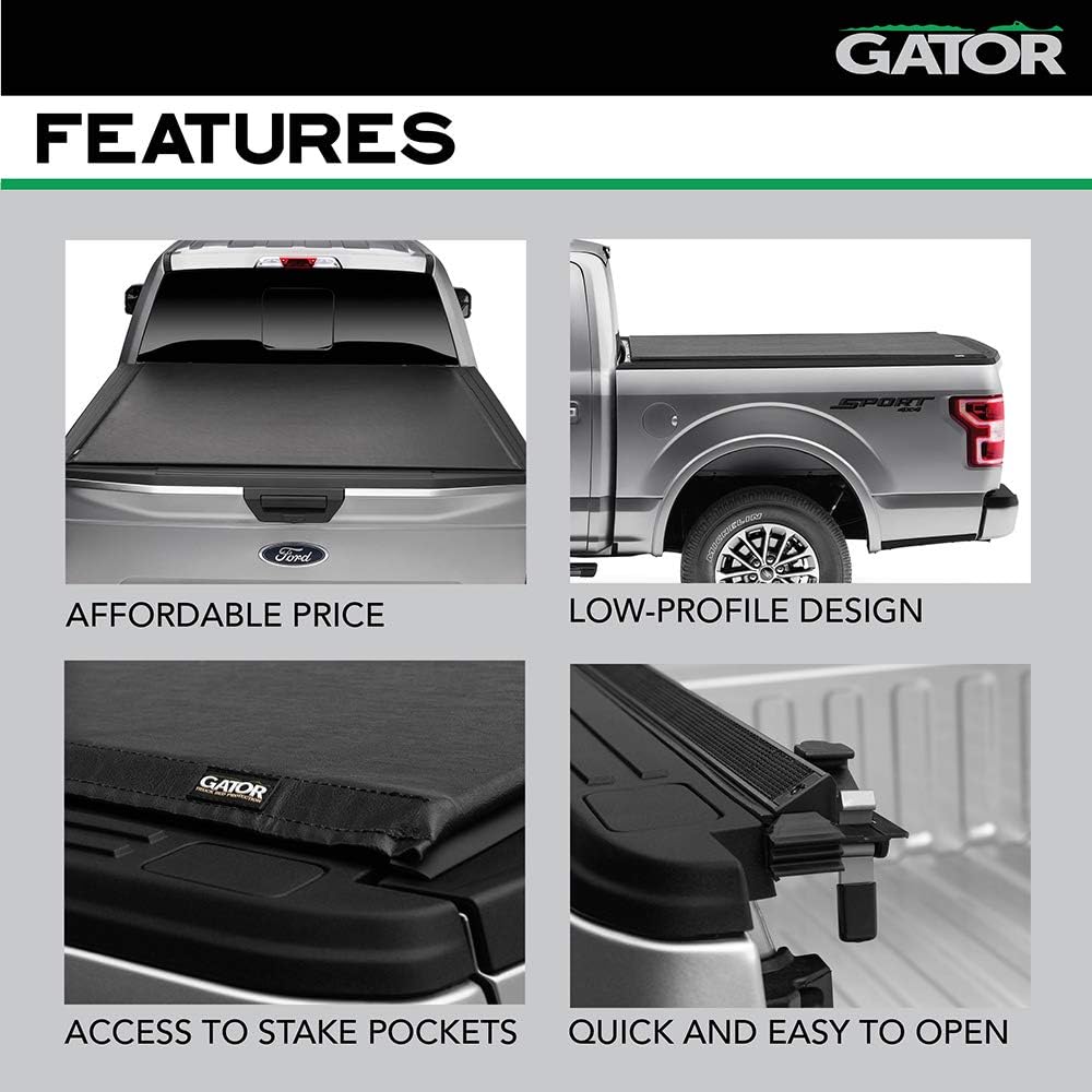Soft Roll Up Truck Bed Tonneau Cover H9786