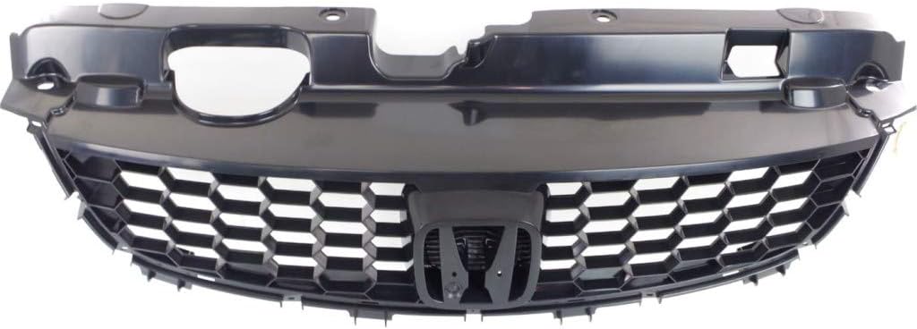 Black Plastic Grille Assembly for Honda Civic Coupe Pack of 2 F37502