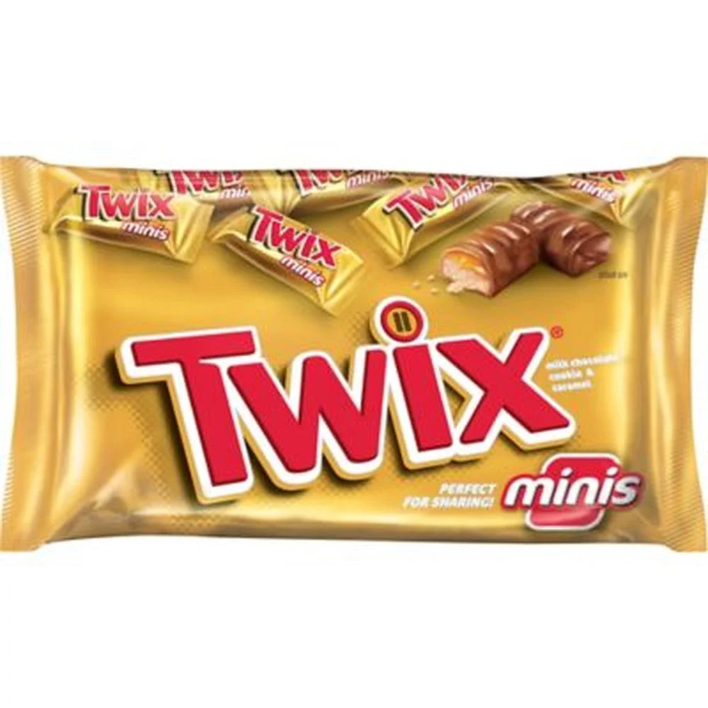 Twix Caramel Minis Chocolate Cookie Bar Candy Bag (Pack of 2) T466310
