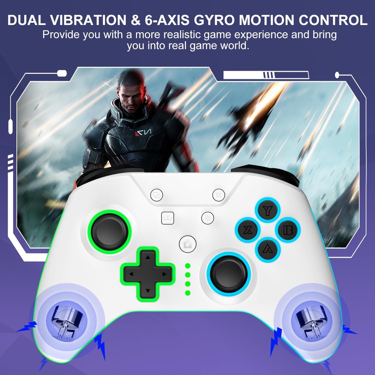 Wireless Xbox Controller with RGB LED Light M82964