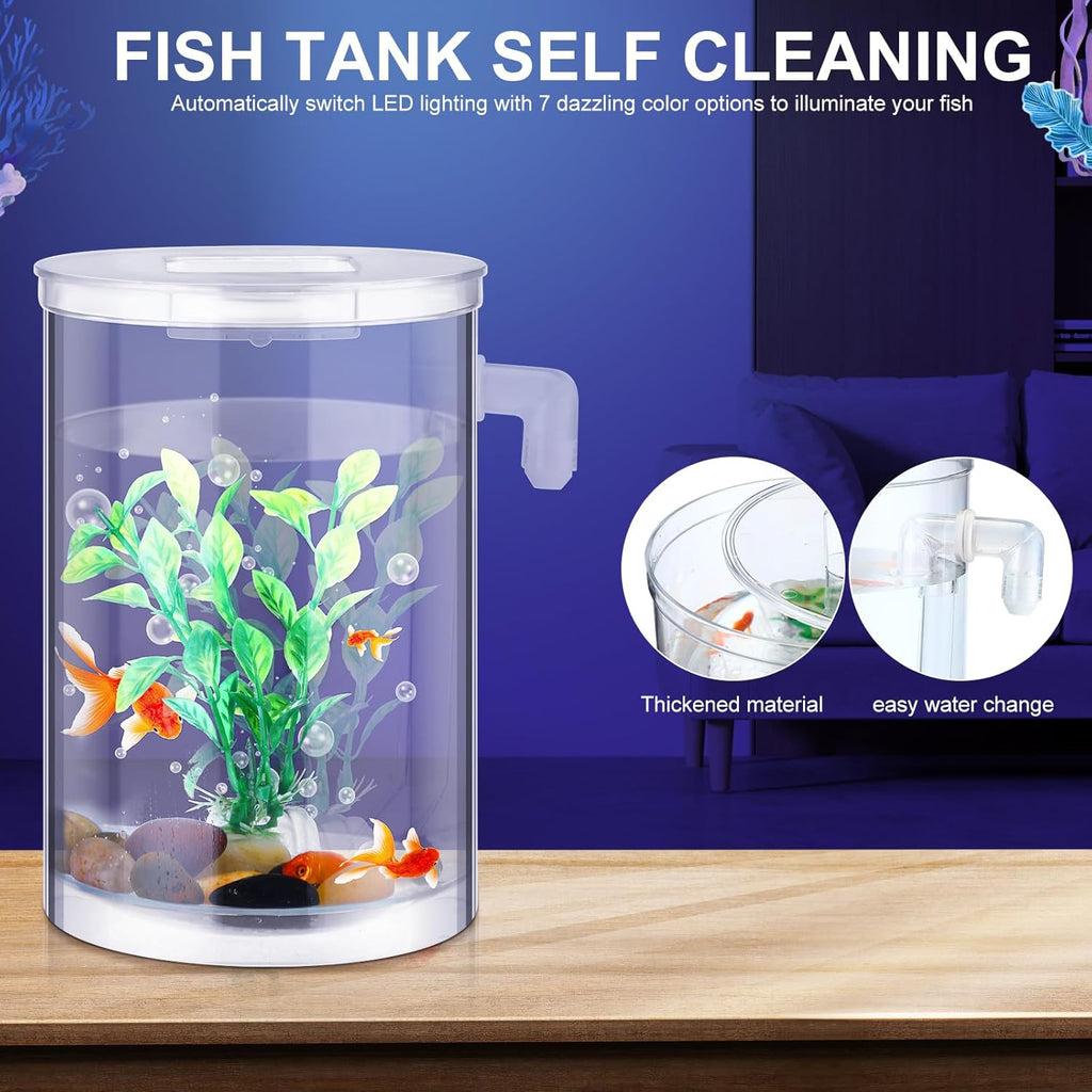 2 Pack 1 Gallon Self Cleaning Fish Tank Starter Kit T177456