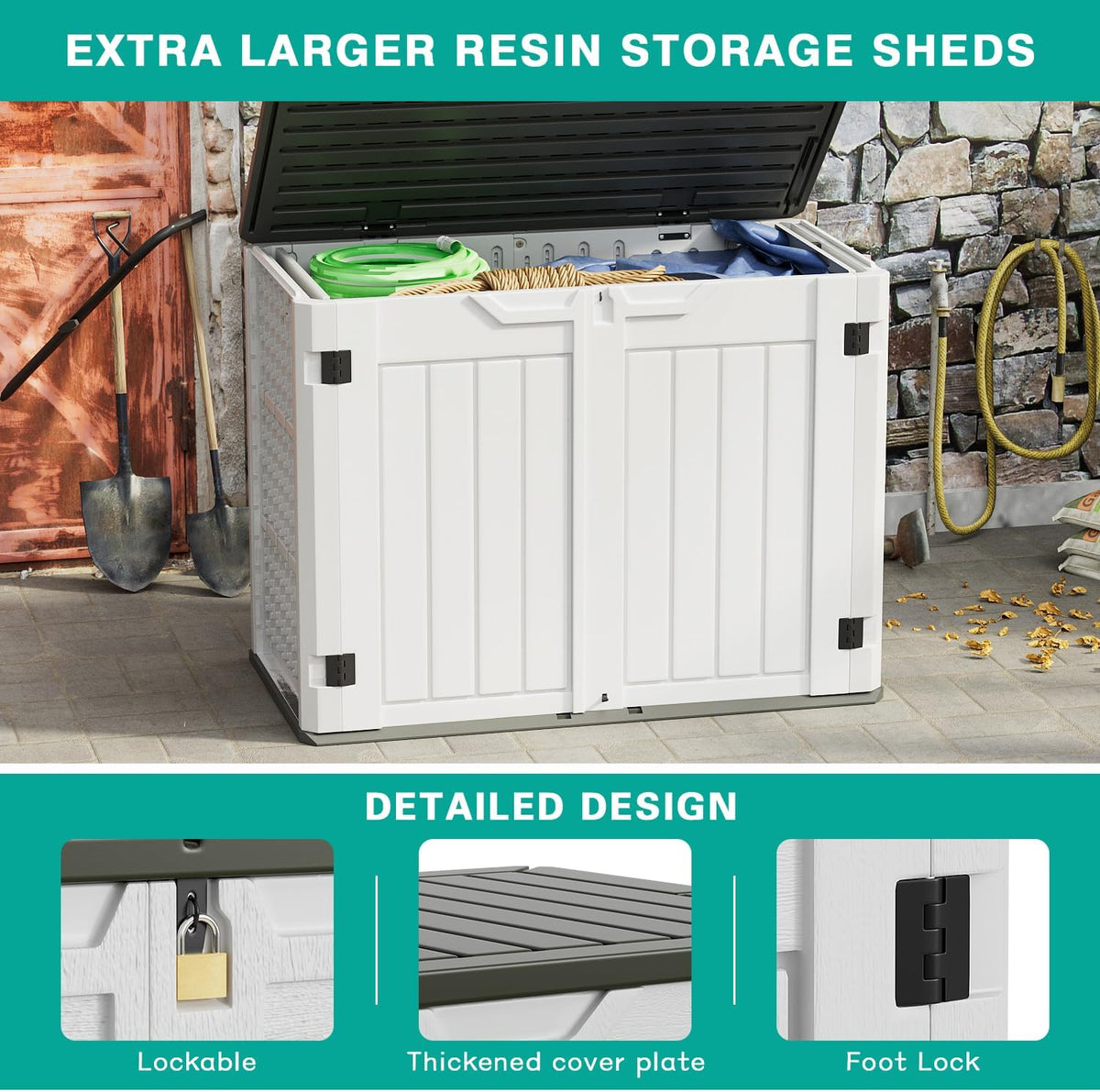 White Resin Outdoor Storage Shed 4 x 2 ft Z15478