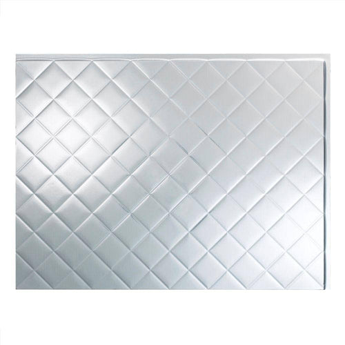 18in x 24in Quilted Brushed Aluminum Backsplash Panel (5 Pack) U71104