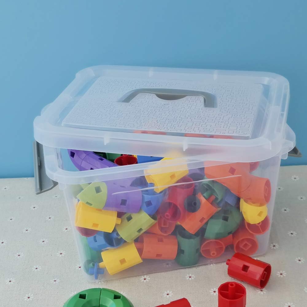 6 Pack 6 Quart Plastic Storage Bin with Lid I458