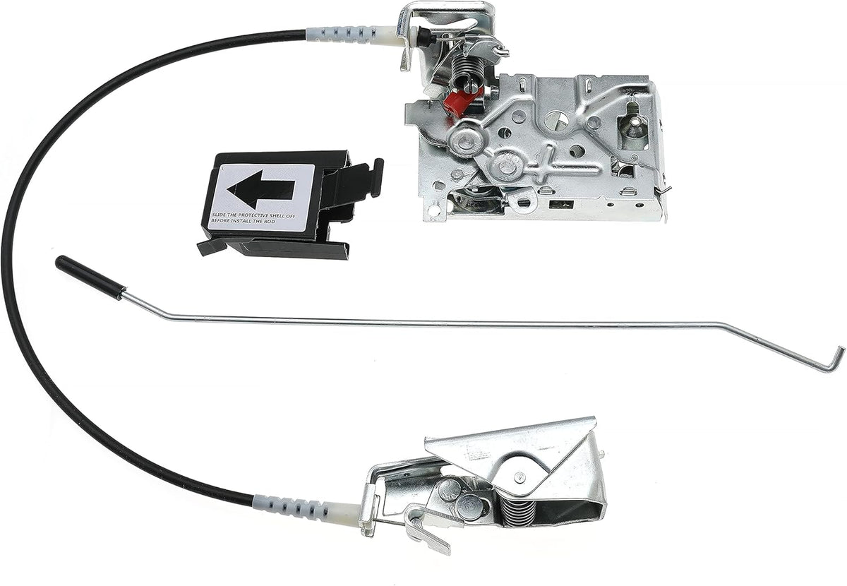 Front Left Driver Door Latch Lock Assembly and Cable Rod Kit for Ford F150 F250 F350 Bronco 1992-1997 B4551