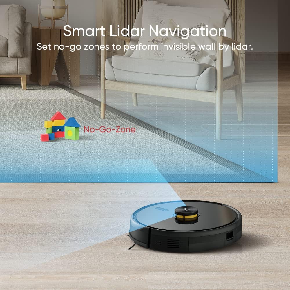 realme Robot Vacuum Cleaner with Lidar Navigation, 3000pa Suction, 180min Runtime Q75886