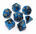 Teal White 7-Die RPG Dice Set Q55981