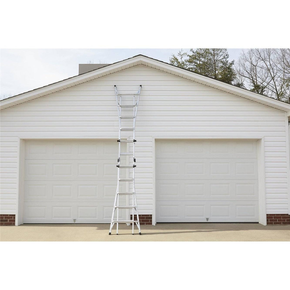 22' Max Reach Aluminum Telescoping Multi-Position Ladder P514