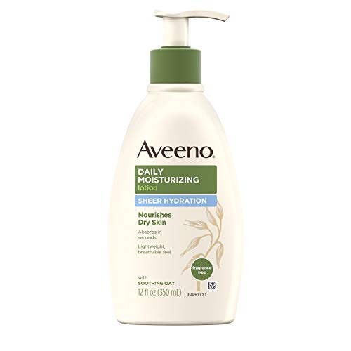 Sheer Hydration Daily Moisturizing Lotion With Soothing Oat, Fragrance-Free Body Moisturizer, 12 Fl. Oz U59197