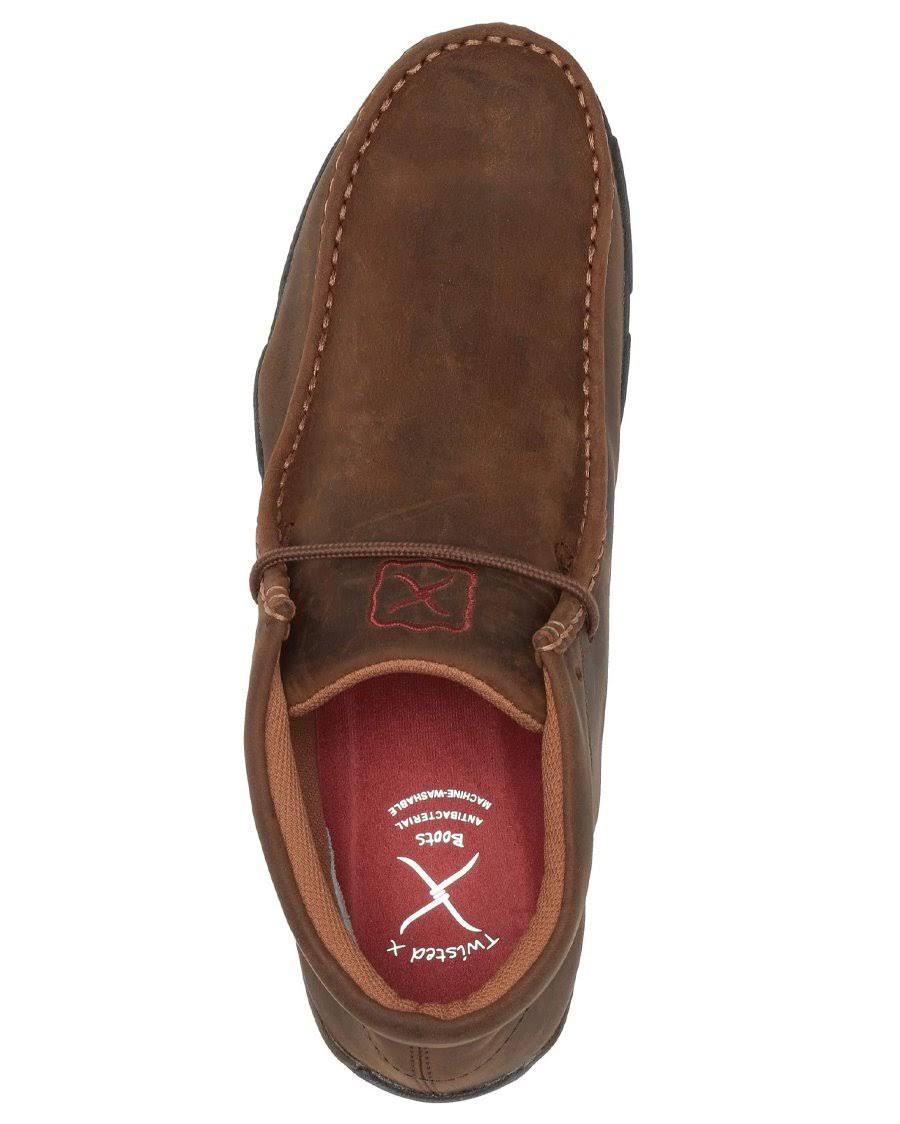 Distressed Saddle Leather Safety Toe Driving Moc T578160