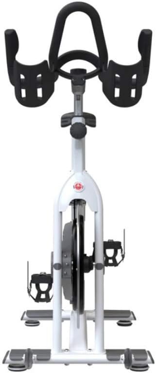 White Indoor Bike with Carbon Blue Belt Drive O6198