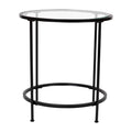 Clear Matte Black End Table Z52381
