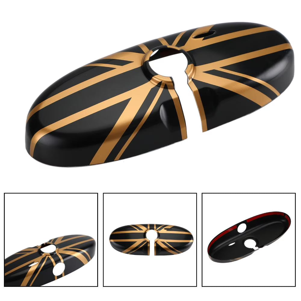 Black/Gold Rear View Mirror Cover F511