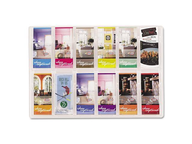 Clear 9 Compartment Wall Mount Literature Holder E615015