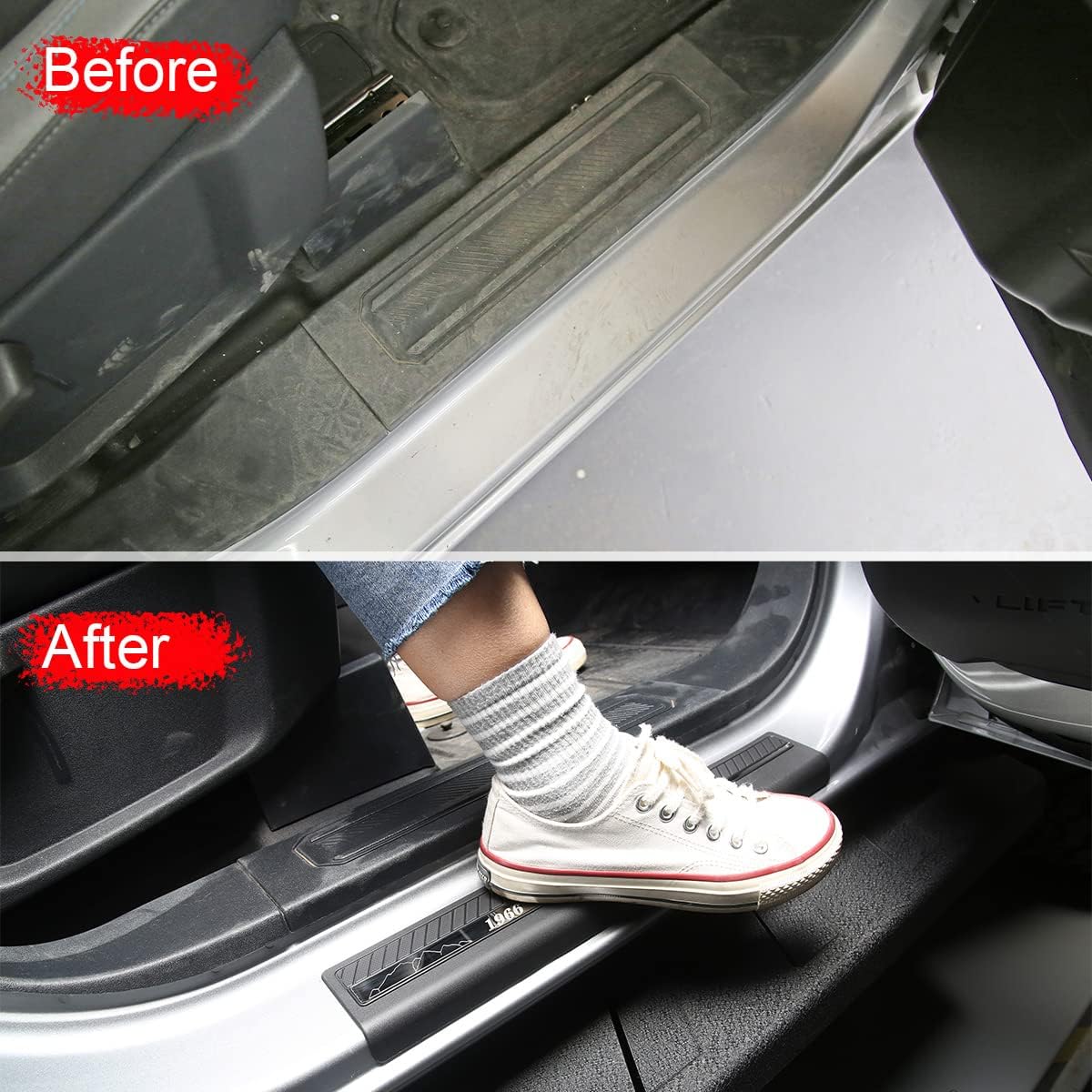 4pcs ABS Car Door Sill Guard Kits for Ford Bronco 2021 2022 X518124
