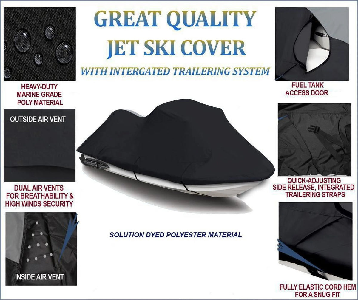 Black 600 Denier Jet Ski Cover Z542