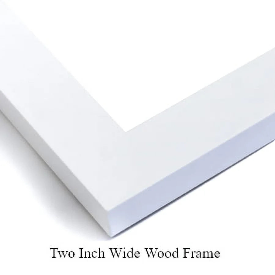 14x10 White Modern Wood Framed Art Print B26383