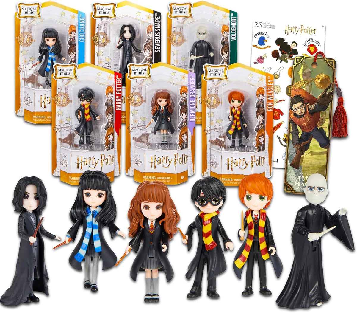 6 Harry Potter Mini Figurines Set with Stickers I547249