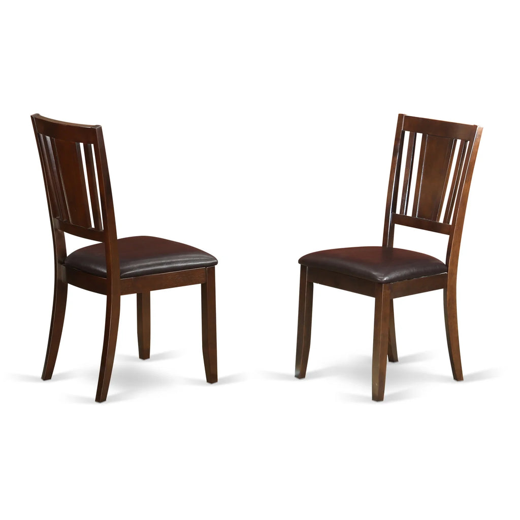 Mahogany Rectangular Kitchen Table with Bench and Chairs I815