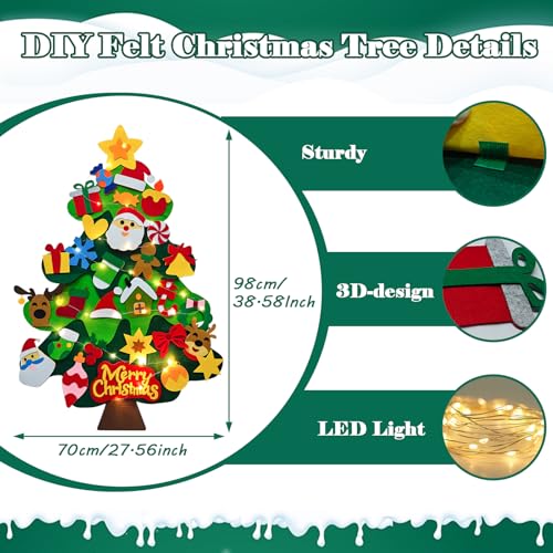 DIY Felt Christmas Tree Kit with Ornaments T326344