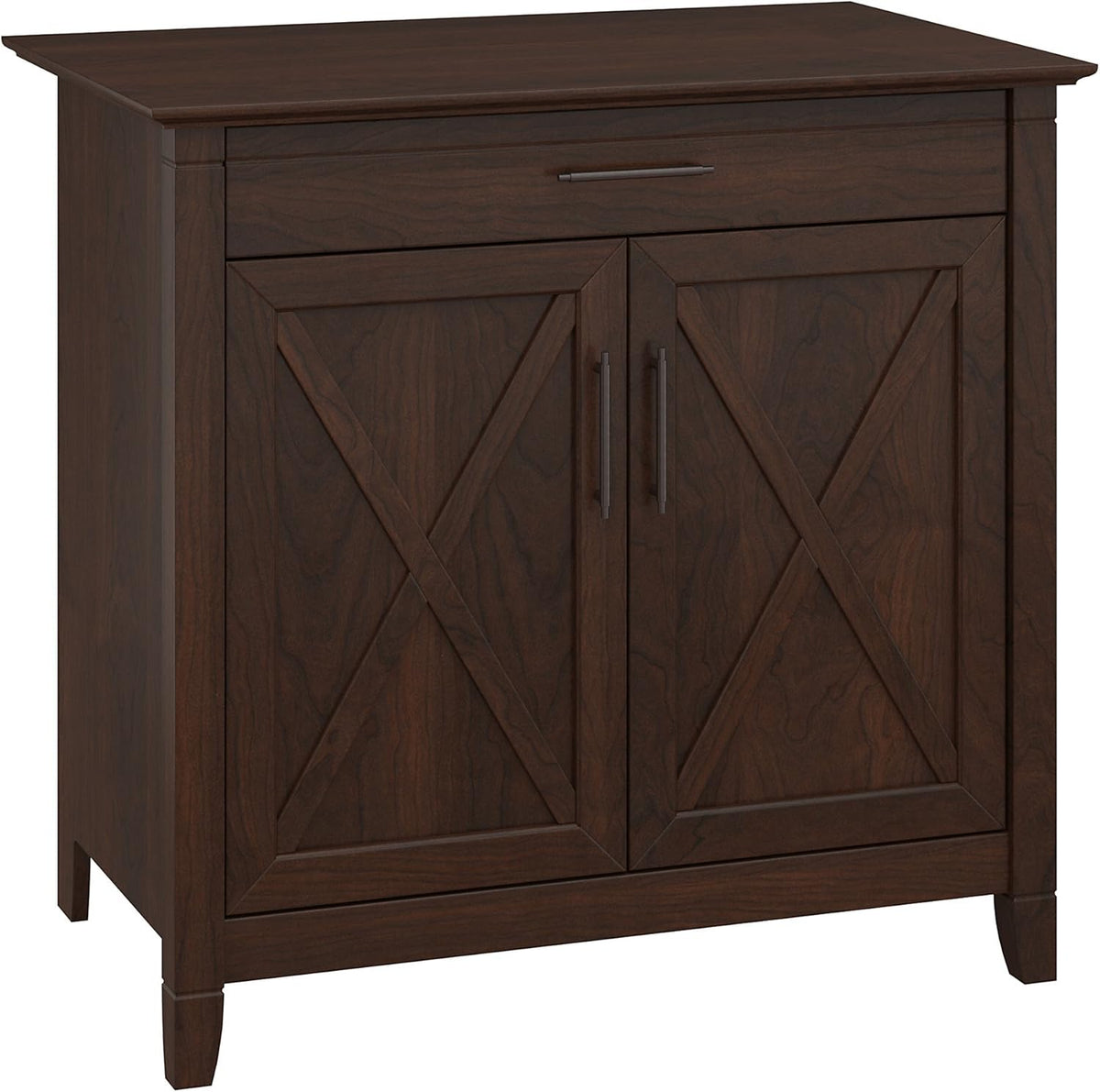 Pure White Oak Secretary Desk with Keyboard Tray and Storage Cabinet O960234