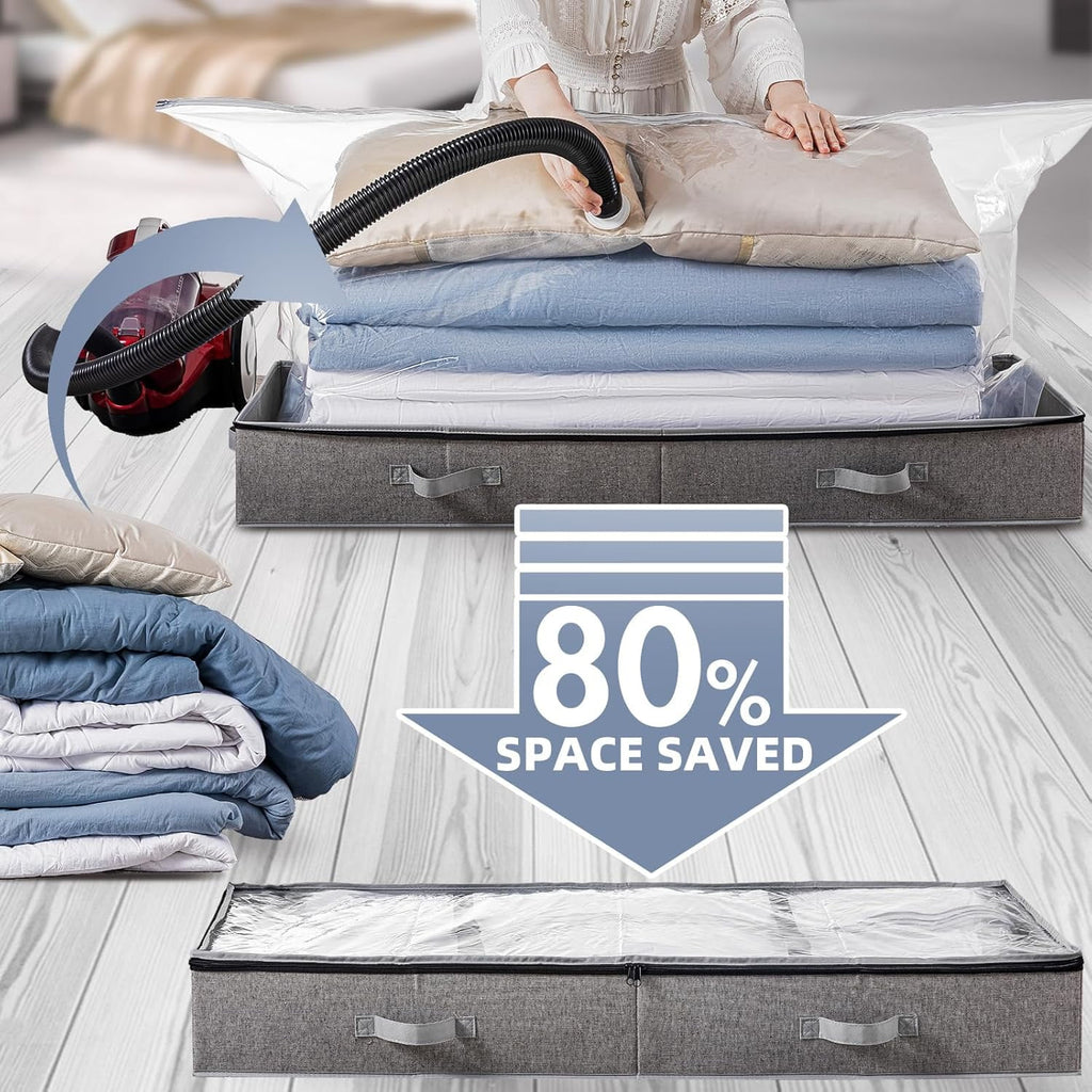 Under Bed Storage Box for Quilts Pillow Blankets Linen 41" x 17.7" x 6" S4320