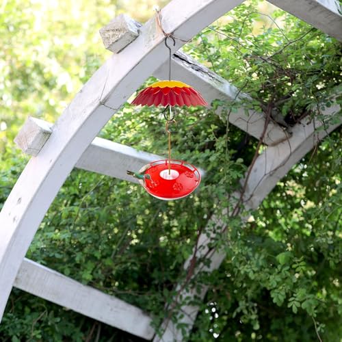 Red Hanging 8 inch Bird Feeder Dome Cover O166