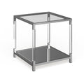 Chrome Metal 1-Shelf End Table W467