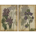 Purple Floral Shadows Diptych V819