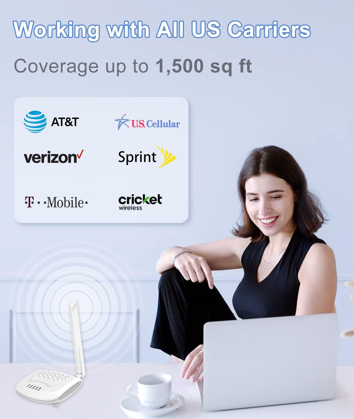 Cell Phone Signal Booster, 5 Band, 3G 4G LTE E861008
