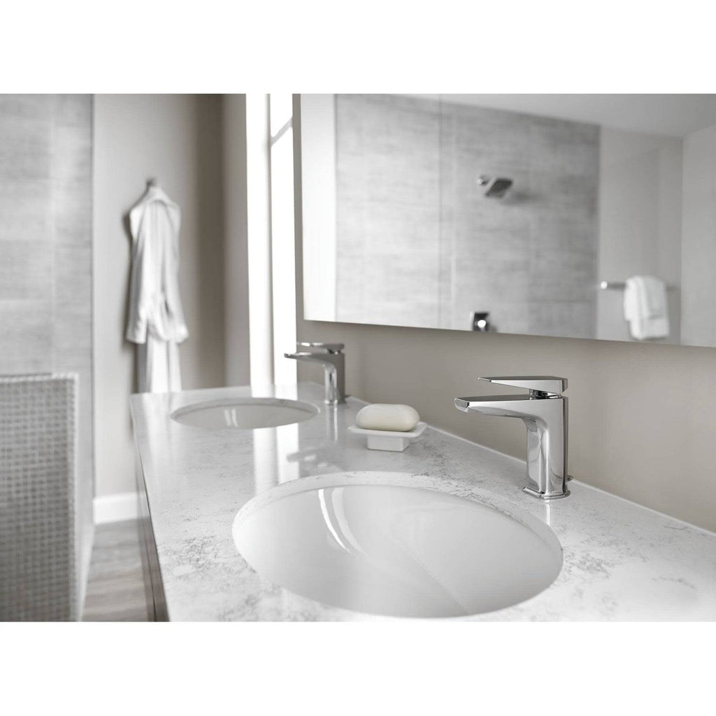 Matte Black Single Hole Bathroom Faucet with Pop-Up Drain Q92678