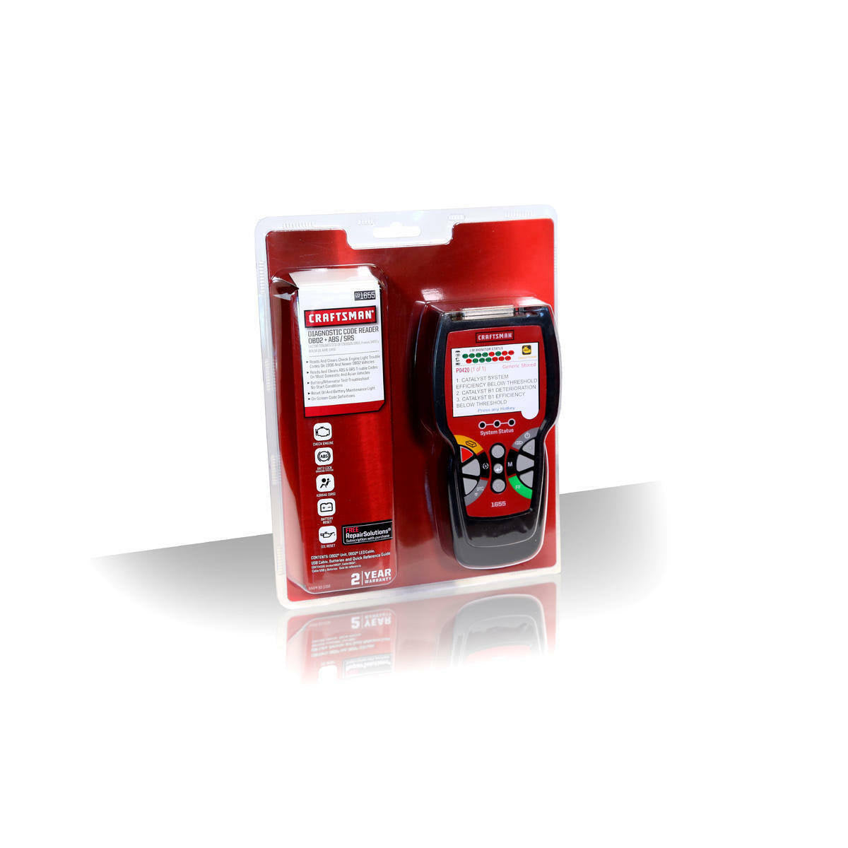 OBD2 ABS Srs Diagnostic Code Reader T6757