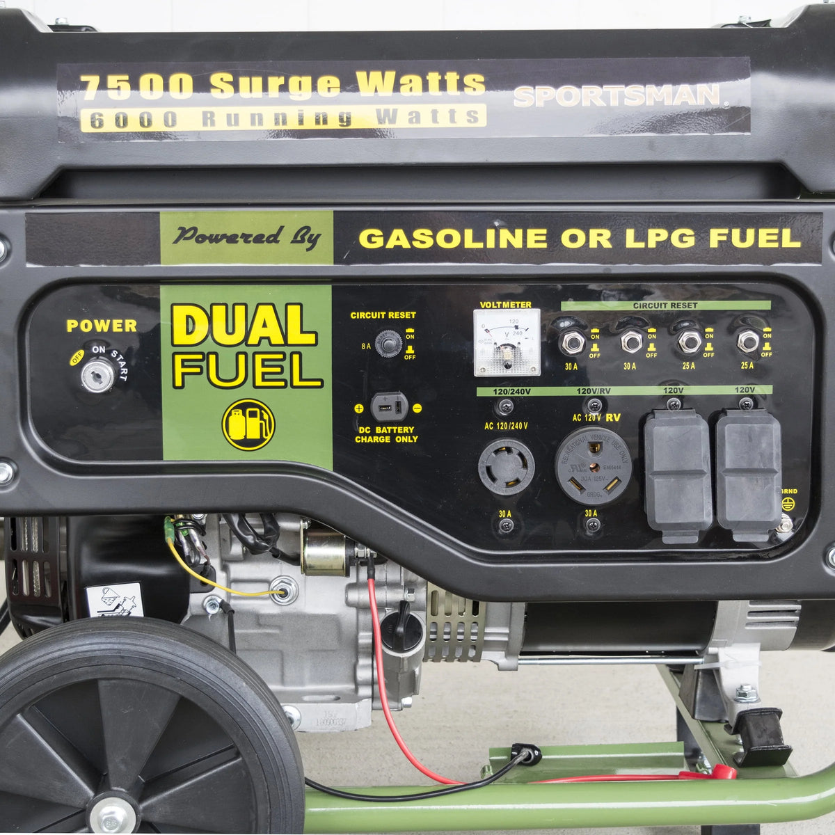 7500 Watts Dual Fuel Portable Generator Y6423