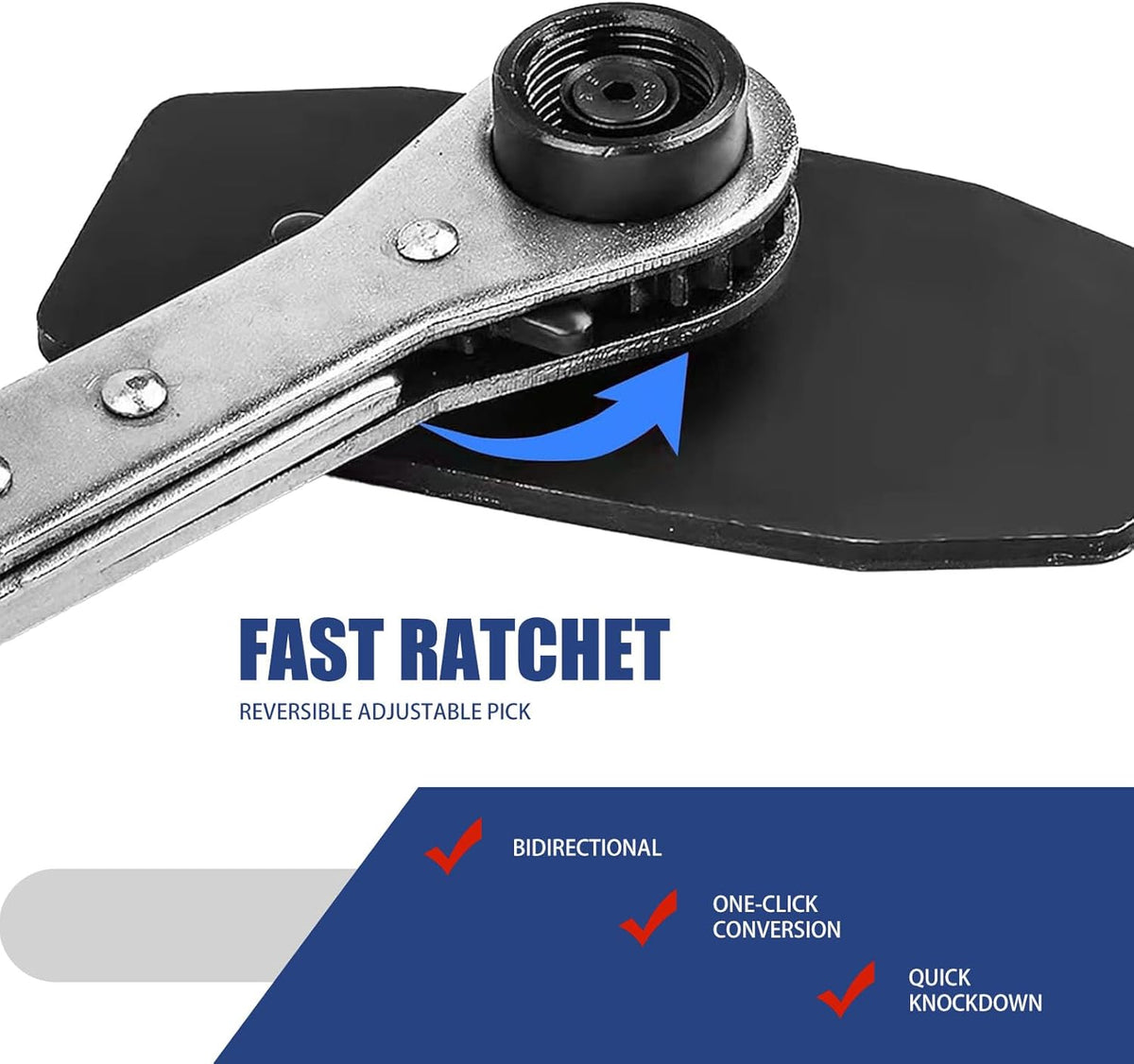 4 In 1 Ratchet Brake Caliper Press Tool (Blue & Black) T831391