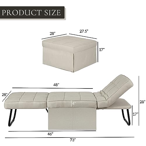 Dark Gray Folding Sleeper Sofa Chair R20322