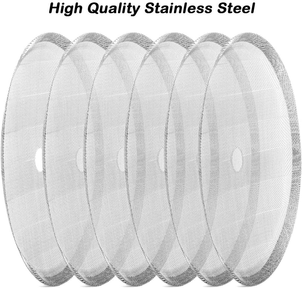 6 Pack Stainless Steel Mesh Replacement Filter Screen for French Press Coffee Makers C810