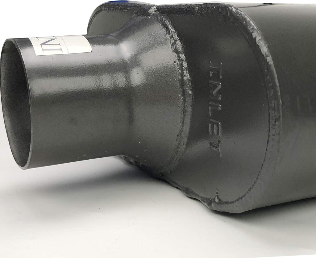 Pair of Single Chamber Performance Race Muffler 3" Center / Center Universal Steel Muffler Pack of 2 S136205
