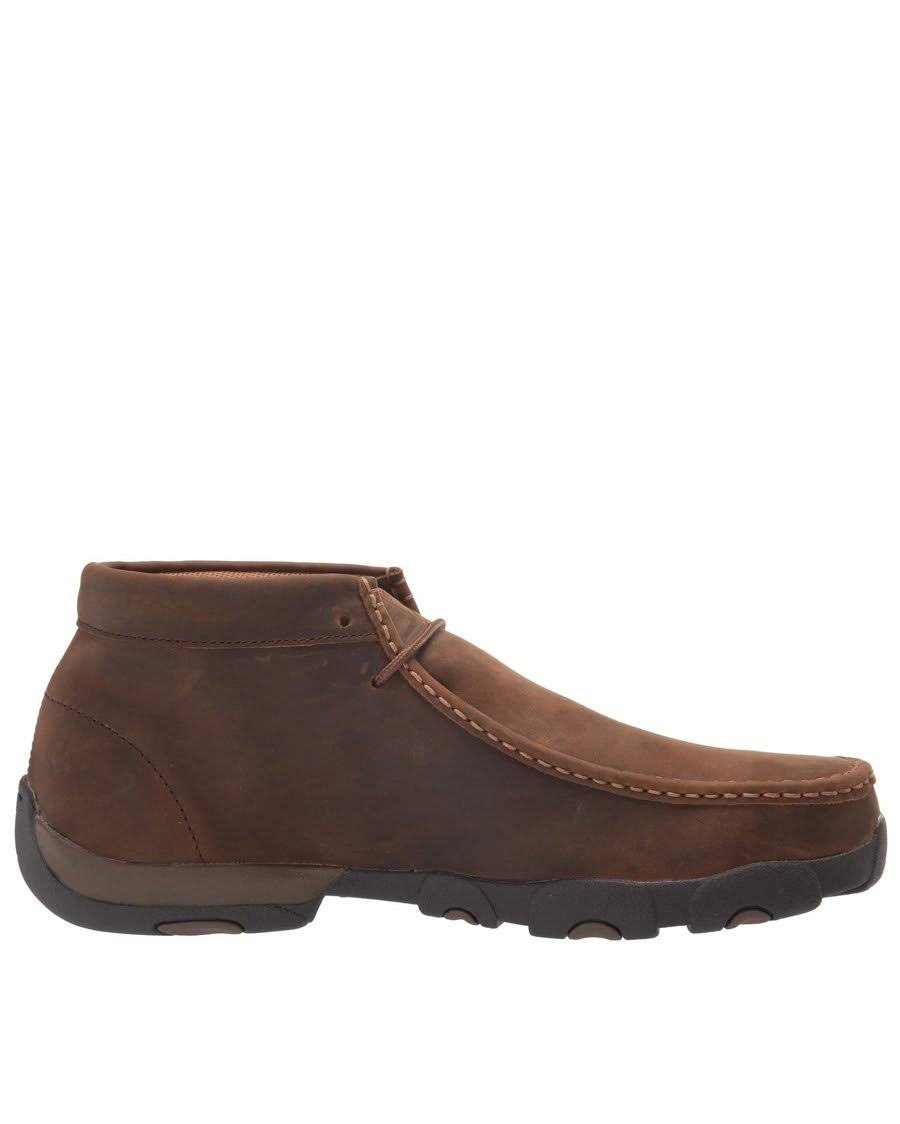 Distressed Saddle Leather Safety Toe Driving Moc T578160