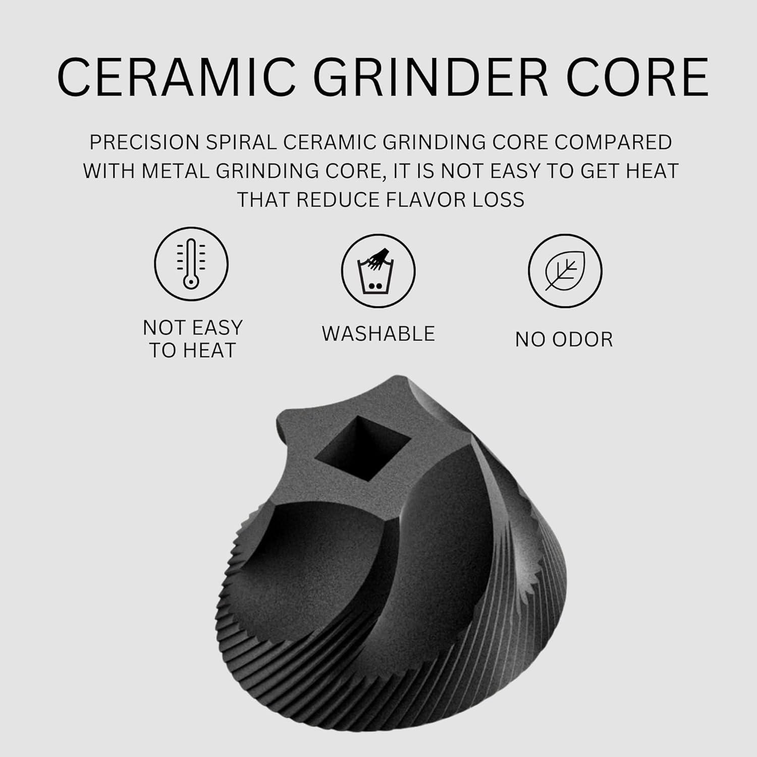 Adjustable Manual Coffee Grinder with Ceramic Burr Hand Crank Mill Black Q82845
