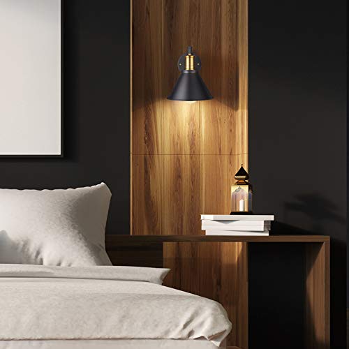 Bronze and Black Swing Arm Wall Lamp with On/Off Switch O703
